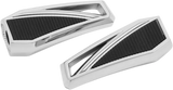 Chrome and black motorcycle foot pegs for Kuryakyn Phantom Pegs Without Adapter Chrome 5760
