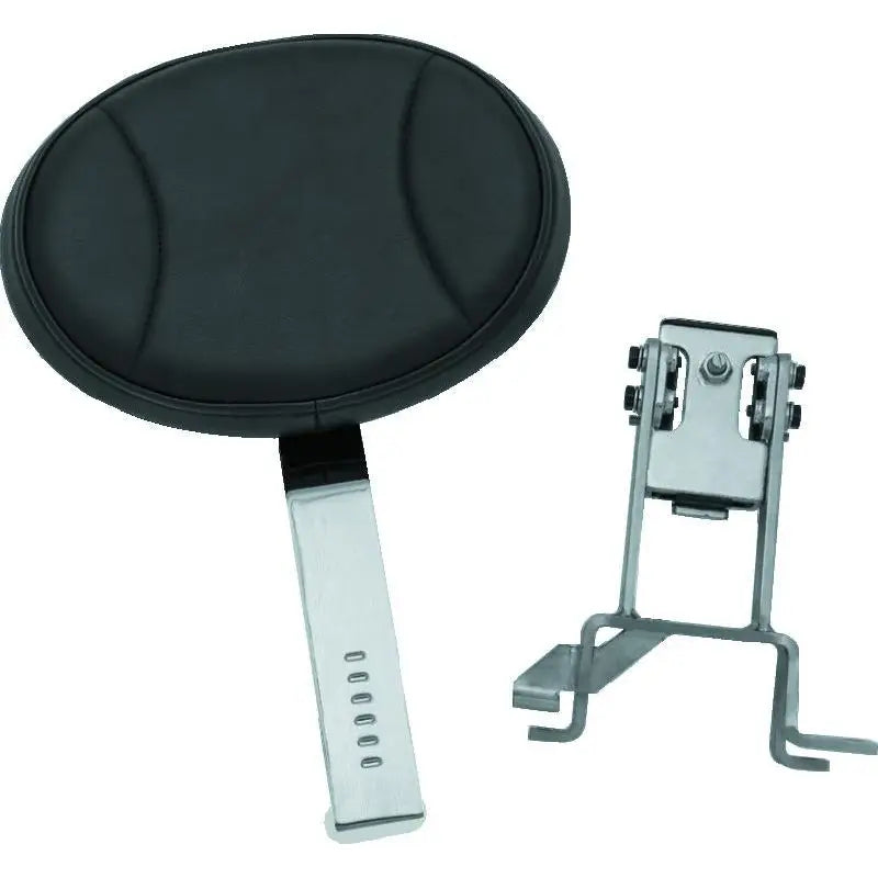 Kuryakyn 1628 Kuryakyn Plug-N-Go Driver Backrest 14-Up Indian Black Pad, Chrome
