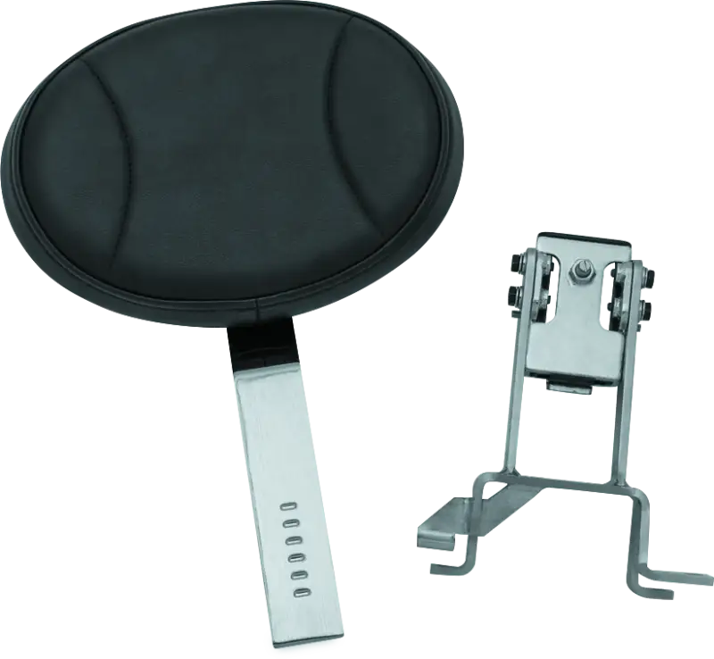 Kuryakyn Plug-N-Go Driver Backrest 14-Up Indian Black Pad, Chrome - Kuryakyn