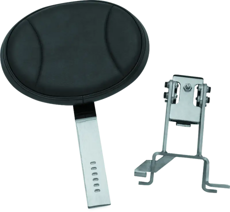 Kuryakyn Plug-N-Go Driver Backrest 14-Up Indian Black Pad, Chrome - Kuryakyn