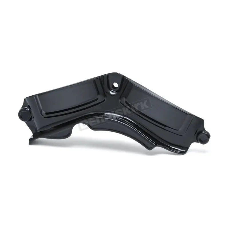 Black metal bracket for Kuryakyn Precision Cylinder Base Cover in the cylinder base area