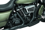 Motorcycle engine with Kuryakyn Precision Tappet Block Accent Black 6440