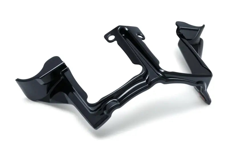 Glossy black motorcycle fairing stay with Kuryakyn Precision Tappet Block Accent style