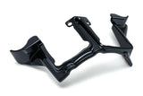 Glossy black motorcycle fairing stay with Kuryakyn Precision Tappet Block Accent style