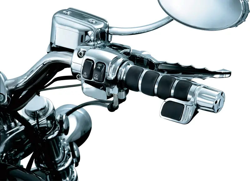 Kuryakyn Premium ISO Grip With Contoured Throttle Boss Throttle-By-Wire Chrome - 6343 - Controls