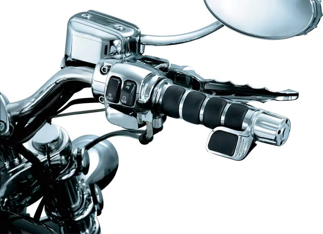 Kuryakyn Premium ISO Grip With Contoured Throttle Boss Throttle-By-Wire Chrome - 6343 - Controls