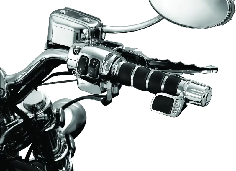 Kuryakyn Premium ISO Grip With Contoured Throttle Boss Throttle-By-Wire Chrome - 6343 - Controls