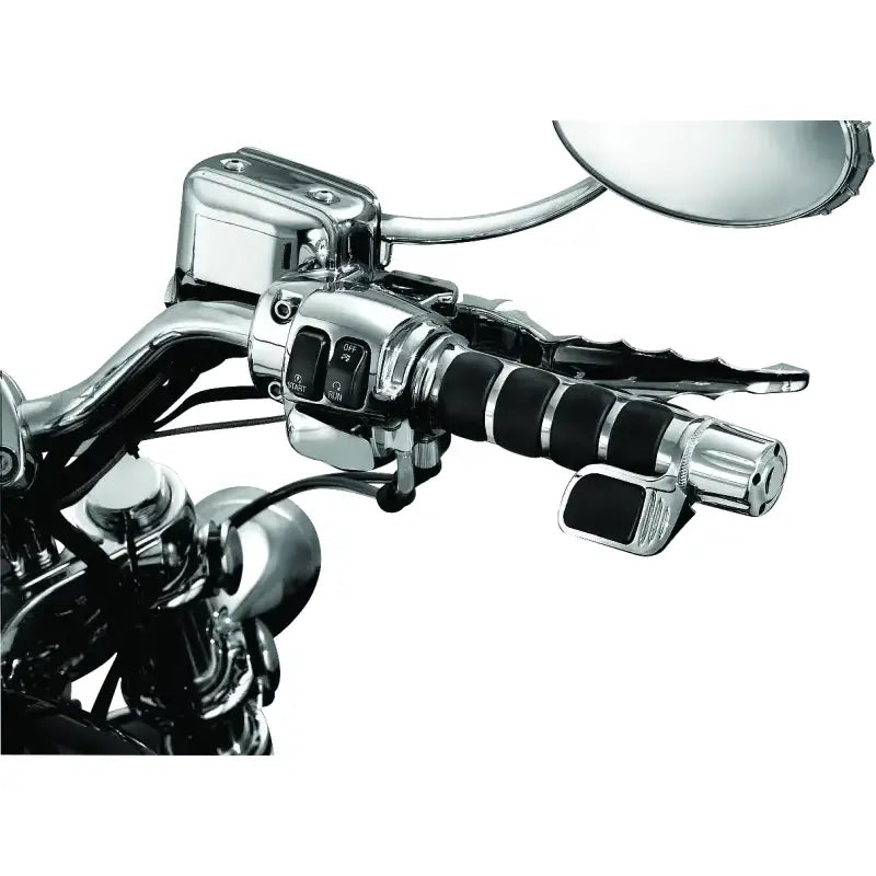 Kuryakyn Premium ISO Grip With Contoured Throttle Boss Throttle-By-Wire Chrome - 6343 - Controls