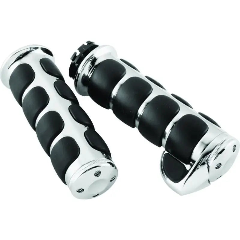 Kuryakyn 6212 Kuryakyn Premium ISO Grips With Throttle Boss Dual Cable Chrome - 6212