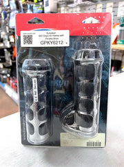 Kuryakyn premium iso grips for Harley motorcycles with chrome finish and throttle boss