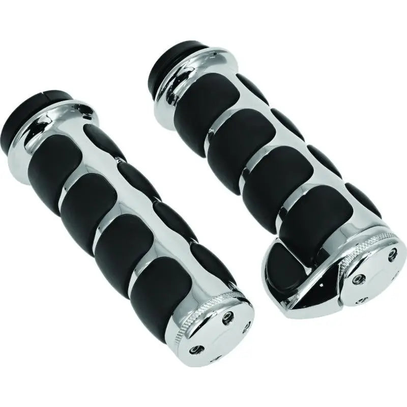 Kuryakyn 6228 Kuryakyn Premium ISO Grips With Throttle Boss Throttle-By-Wire Chrome - 6228