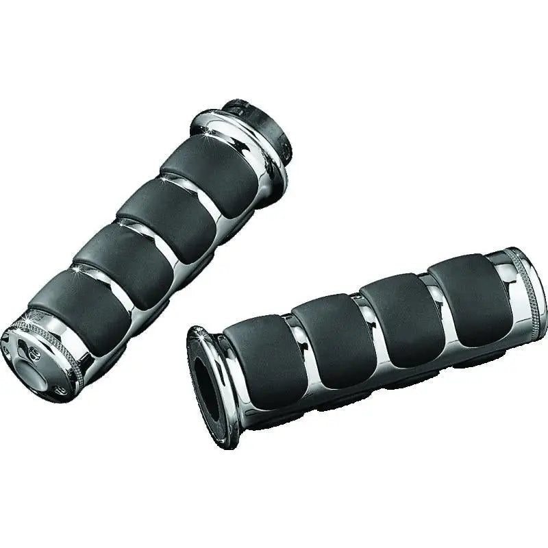 Kuryakyn 6205 Kuryakyn Premium ISO Grips Without Throttle Boss Dual Cable Chrome - 6205