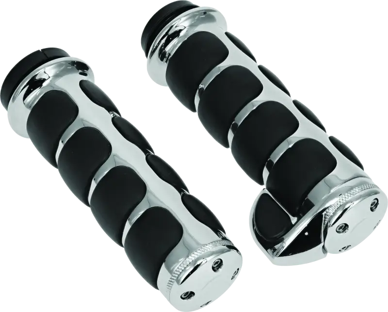 Kuryakyn Premium ISO Grips Without Throttle Boss Throttle-By-Wire Chrome - 6227 - Controls
