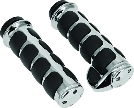 Kuryakyn Premium ISO Grips Without Throttle Boss Throttle-By-Wire Chrome - 6227 - Controls