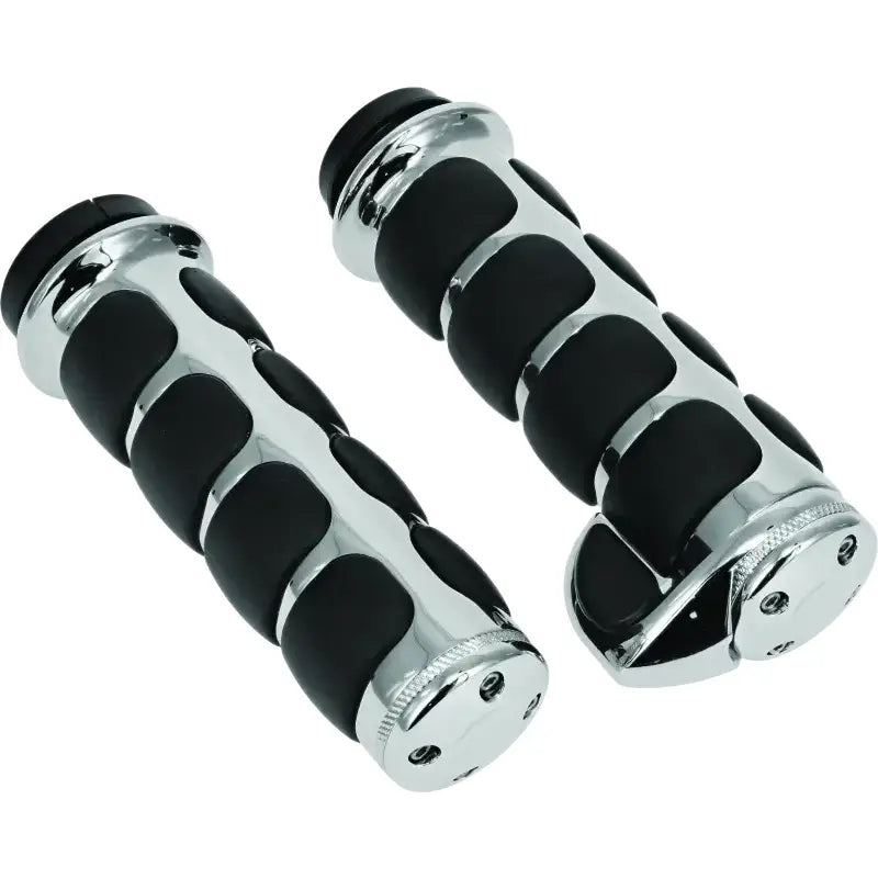 Kuryakyn Premium ISO Grips Without Throttle Boss Throttle-By-Wire Chrome - 6227 - Controls