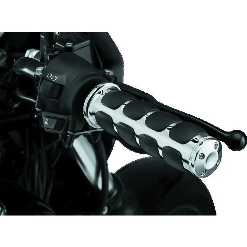 Kuryakyn 6227 Kuryakyn Premium ISO Grips Without Throttle Boss Throttle-By-Wire Chrome - 6227