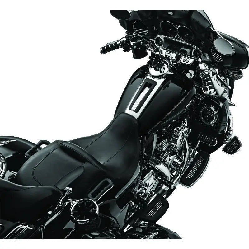 Kuryakyn 7554 Kuryakyn Premium Passenger Board Inserts 86-Up Touring Models Black - 7554