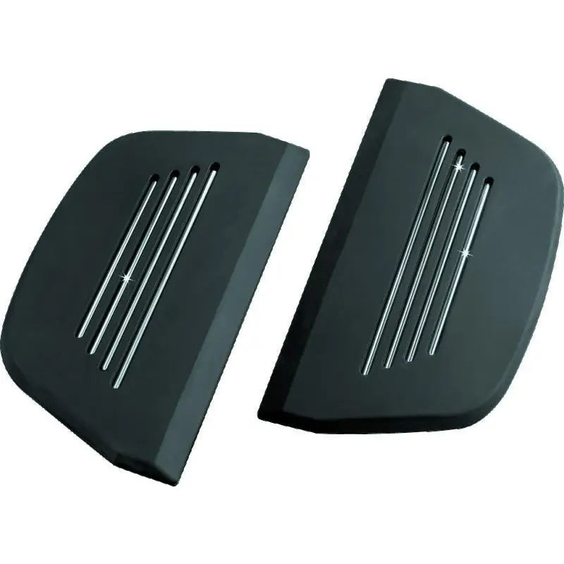 Kuryakyn 7554 Kuryakyn Premium Passenger Board Inserts 86-Up Touring Models Black - 7554