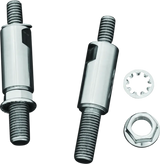 Shiny metal bolts with nuts and washers for Kuryakyn raised mirror adaptors chrome