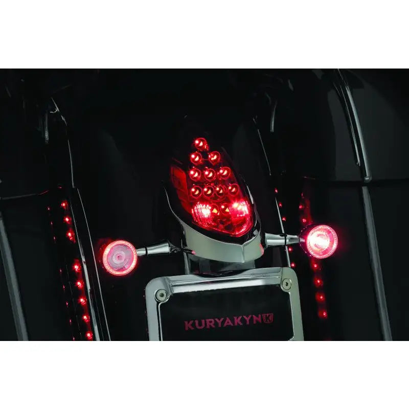 Kuryakyn 3128 Kuryakyn Rear Turn Signal & License Plate Mount Indian Chrome - 3128