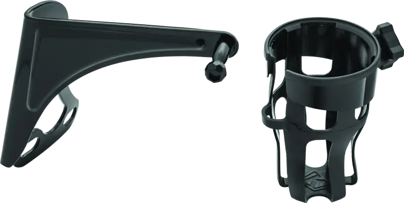 Kuryakyn Reflex Drink Holder black plastic passenger mount with curved screw design