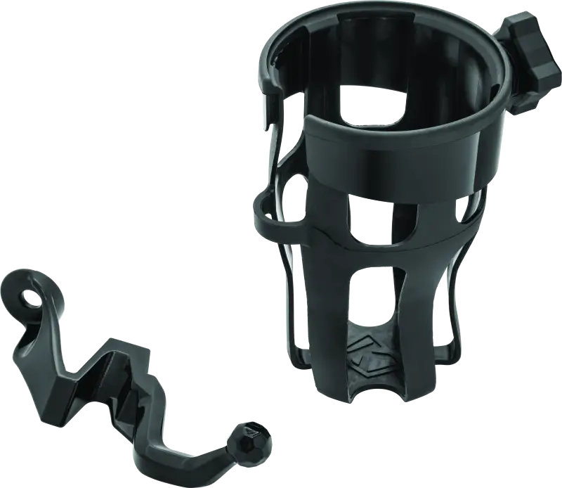 Kuryakyn Reflex Drink Holder black plastic bottle mount with strap