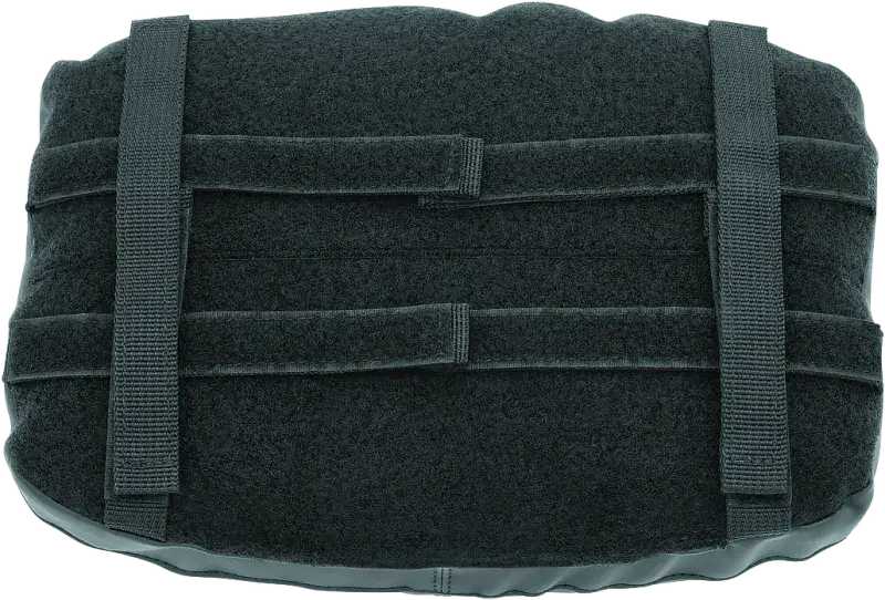 Black tactical cushion with straps for Kuryakyn Removable Luggage Backrest Pad