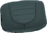 Black leather motorcycle backrest pad for Kuryakyn Removable Luggage Backrest