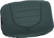Black leather motorcycle backrest pad for Kuryakyn Removable Luggage Backrest