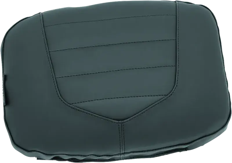 Black leather motorcycle backrest pad for Kuryakyn Removable Luggage Backrest