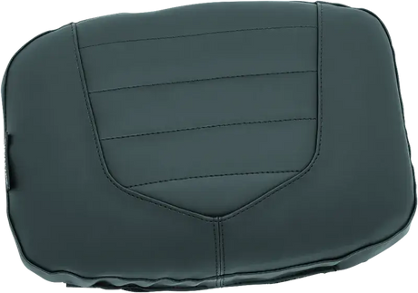 Black leather motorcycle backrest pad for Kuryakyn Removable Luggage Backrest