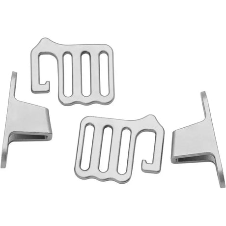Four metal buckles from Kuryakyn Replacement Buckle 6619 for easy replacement options
