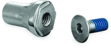 Chrome metal threaded insert and screw for Kuryakyn Replacement Tapered Peg Mount