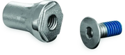Chrome metal threaded insert and screw for Kuryakyn Replacement Tapered Peg Mount