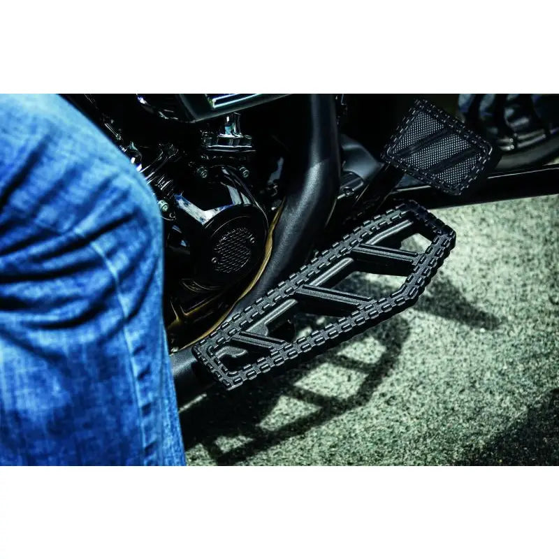 Kuryakyn 3575 Kuryakyn Riot Brake Pedal Pad FL Models Satin Black - 3575