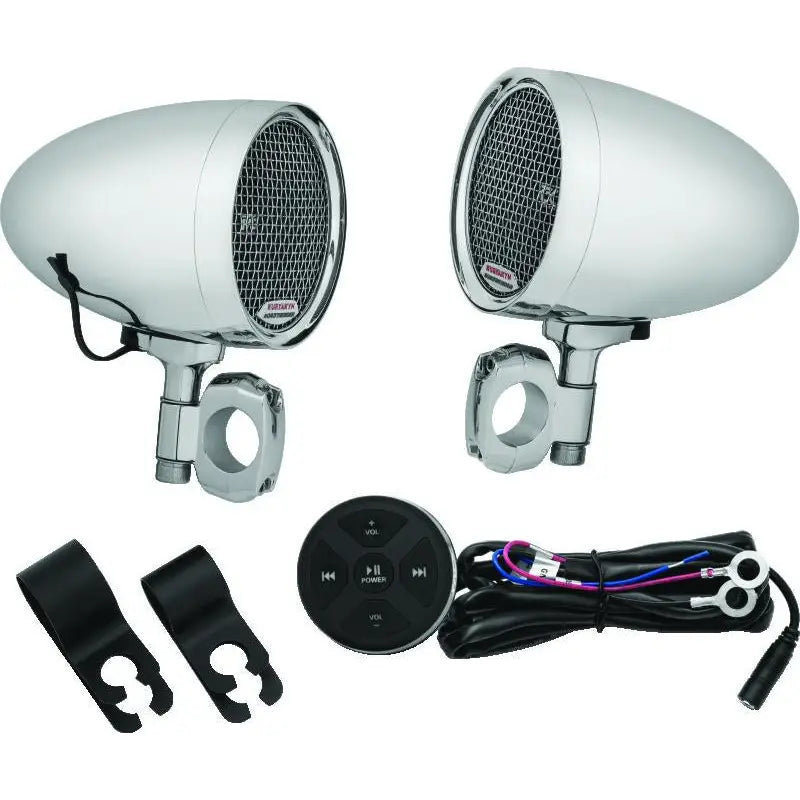 Kuryakyn 2712 Kuryakyn Road Thunder Speaker Pods Bluetooth Audio Controller Chrome - 2712