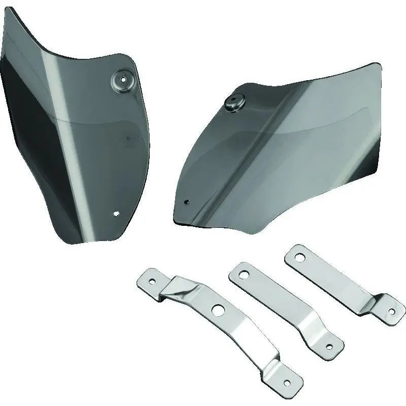 Kuryakyn 1186 Kuryakyn Saddle Shields Heat Deflectors 00-17 Softail Smoke