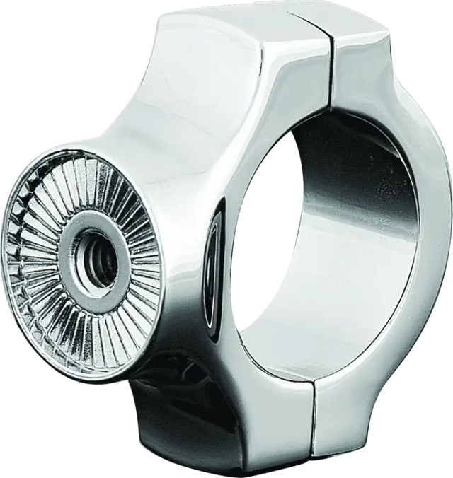 Kuryakyn Side Mount License Plate Holder Clamp 86-17 Softails Chrome - Kuryakyn