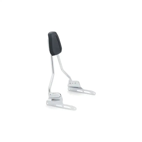 Motorcycle sissy bar with chrome supports for Kuryakyn Sissy Bar 6588 on Breakout & Fat Boy