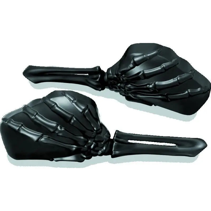 Kuryakyn 1758 Kuryakyn Skeleton Hand Mirrors Black/Black - 1758