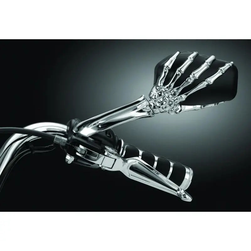 Kuryakyn 1759 Kuryakyn Skeleton Hand Mirrors Chrome/Black - 1759