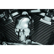 Kuryakyn 5730 Kuryakyn Skull Horn Cover 17-Up With Waterfall Style Horn Chrome - 5730