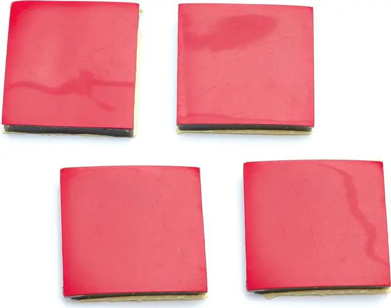 Four red square pads for Kuryakyn Skull Horn Cover Service Kit 5732