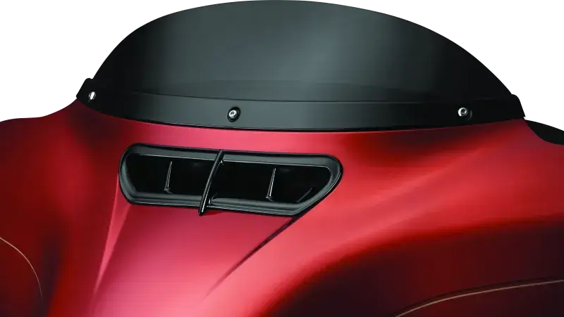 Kuryakyn Smooth Windshield Trim 14-Up Touring Gloss Black - RV and Auto Parts