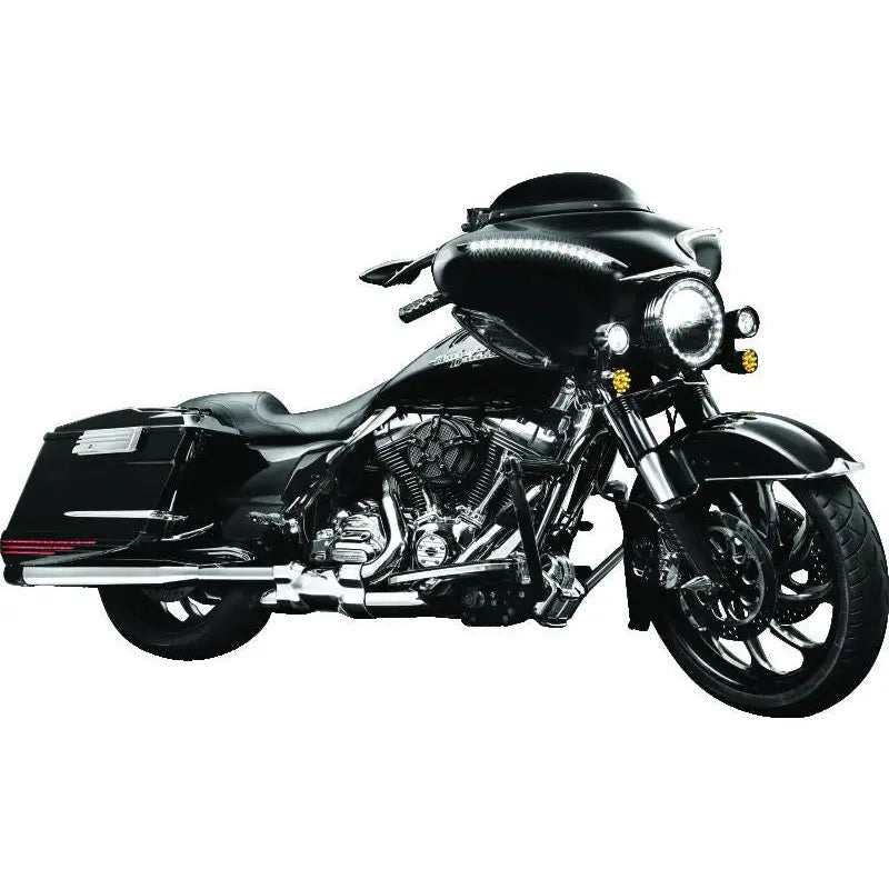 Kuryakyn 1318 Kuryakyn Smooth Windshield Trim 96-13 Touring Gloss Black - 1318
