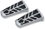 Chrome and black motorcycle foot pegs for Kuryakyn Spear Footpegs Without Adapter Chrome 5658