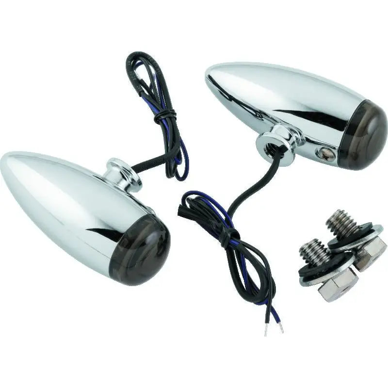 Kuryakyn 2500 Kuryakyn Super Bright LED Mini Bullet Lights Amber Chrome - 2500