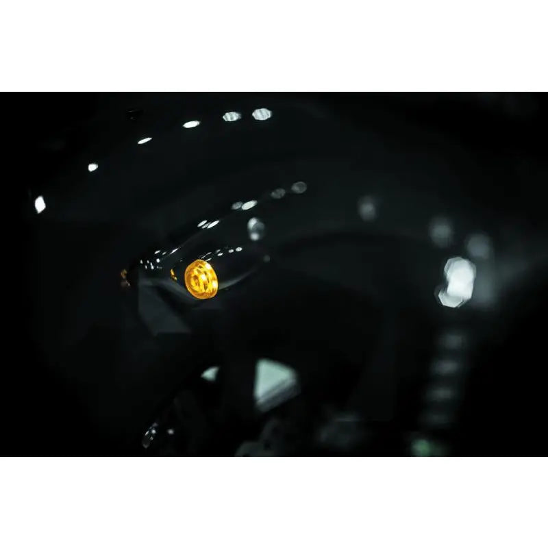 Kuryakyn 2504 Kuryakyn Super Bright LED Mini Bullet Lights Amber Gloss Black - 2504