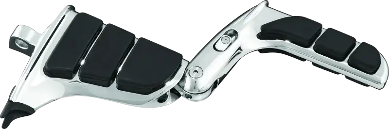 Kuryakyn Swingwing Peg with Male Mount Adapter in chrome finish, featuring adjustable positioning and sturdy construction, designed for motorcycles.