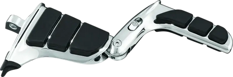 Kuryakyn Swingwing Peg with Male Mount Adapter in chrome finish, featuring adjustable positioning and sturdy construction, designed for motorcycles.